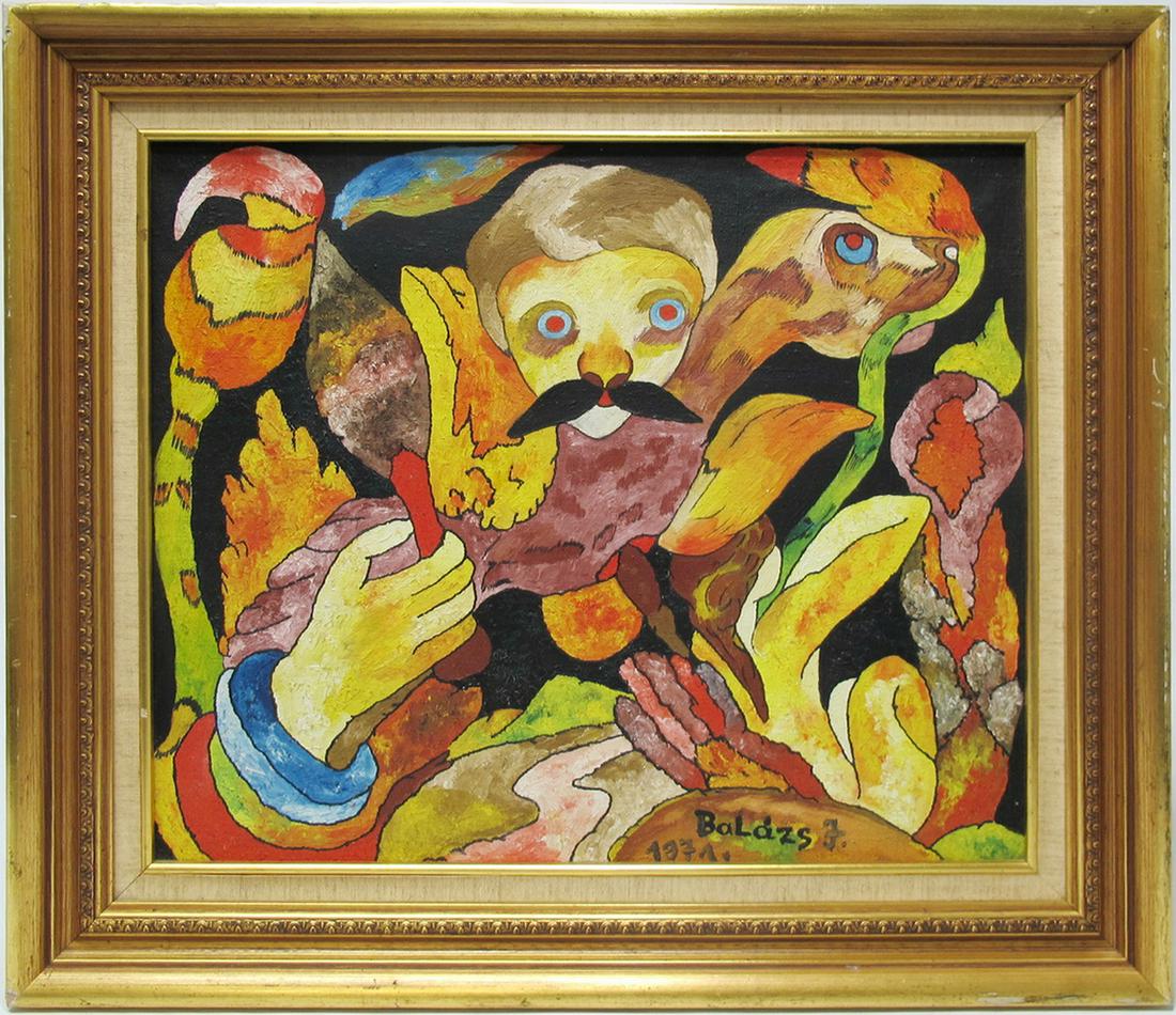 Janos BALAZS (1905-1977) Hungarian oil on canvas (1 of 4)
