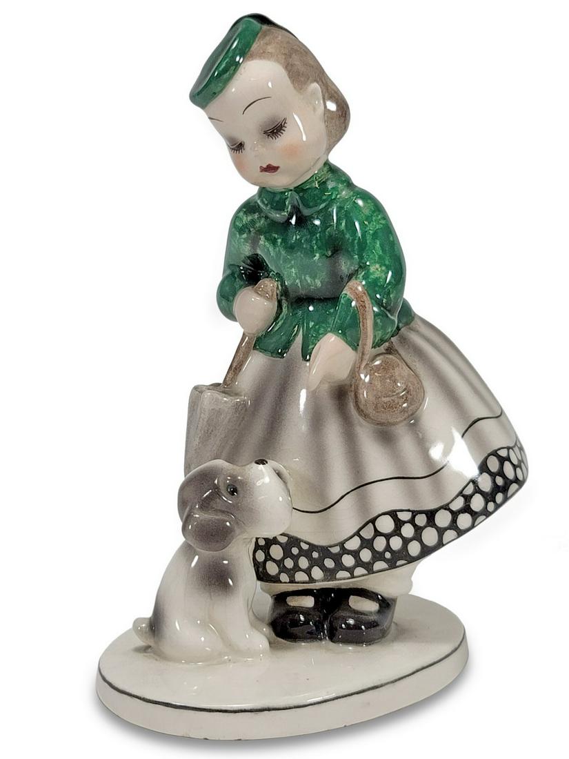 Goldsheider, Austria ceramic by Claire Weiss: Goldsheider, Austria ceramic by Claire Weiss. 6 5/8” H x 3 1/4” W x 5 1/8” D. ANY INVOICE OVER $ 2,000.00 WE WILL ACCEPT PAYMENTS ONLY THROUGH CHECK OR BANK WIRE TRANSFER, SAME FOR I
