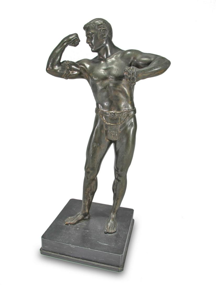 Vintage French Spelter man Statue (1 of 5)