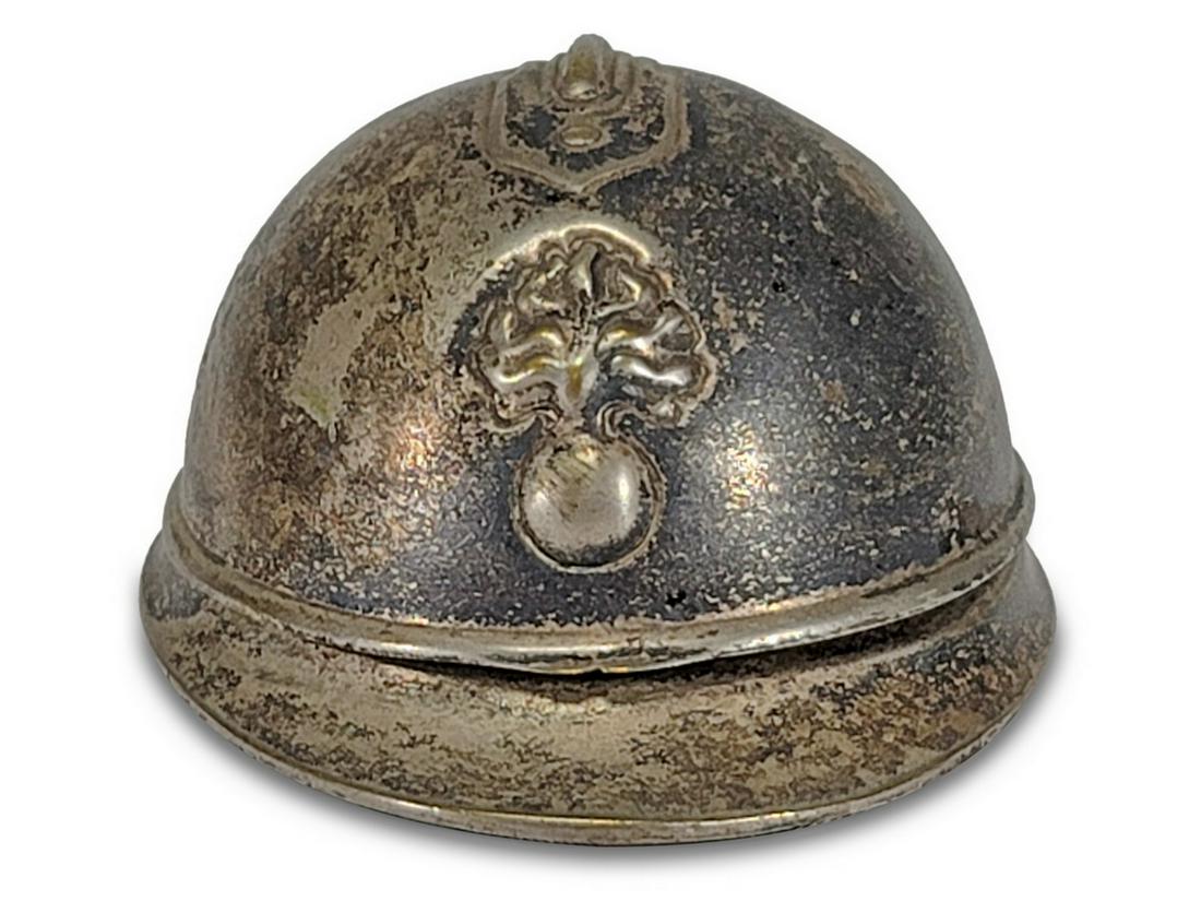 Rare Antique English silverplate miniature helmet (1 of 6)