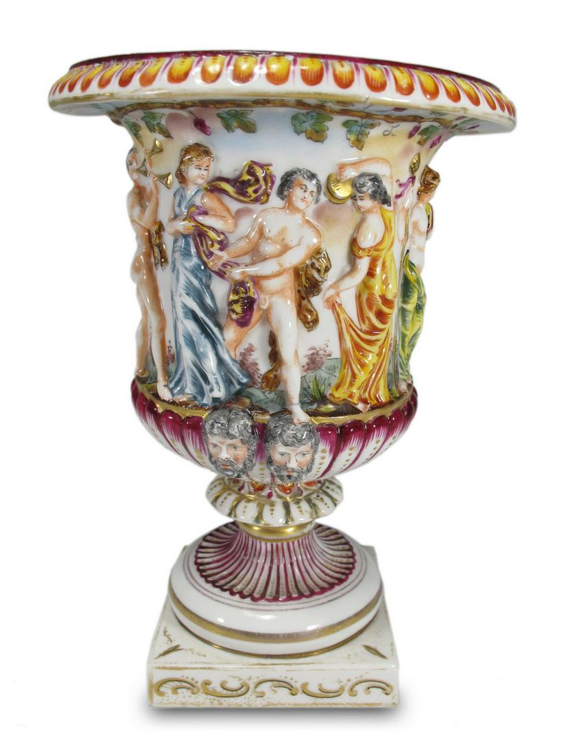Antique Capodimonti porcelain urn (1 of 7)