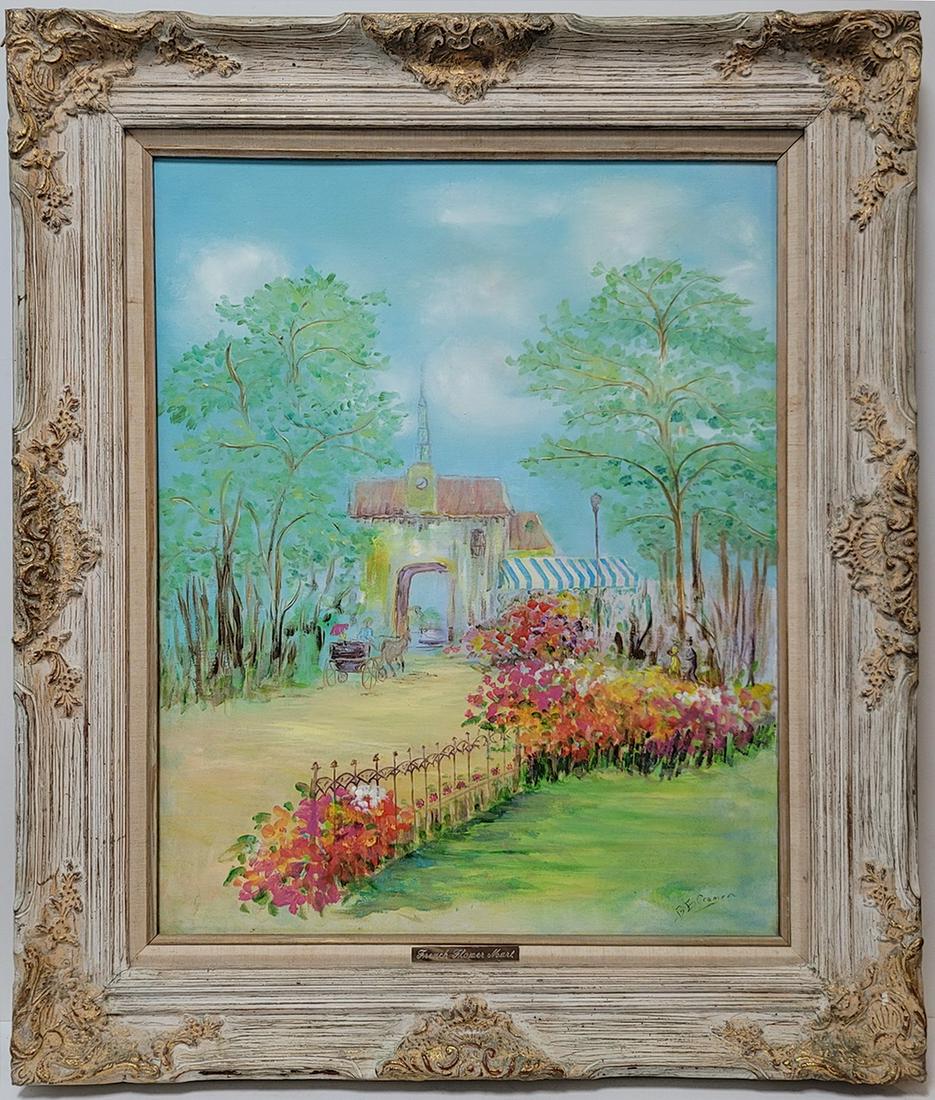 Signed B E CRAMER oil on canvas painting (1 of 5)