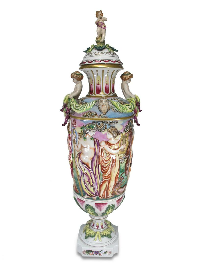 Antique Capodimonti porcelain urn (1 of 10)
