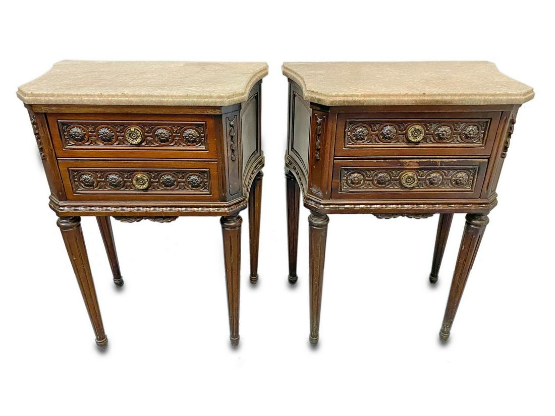 French Louis XVI style pair of side tables (1 of 7)