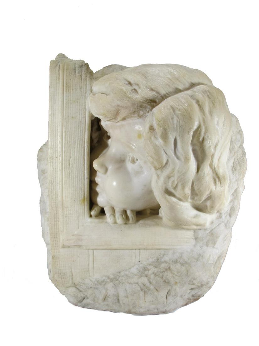 Antiques French marble sculpture, signed GODIN (1 of 8)