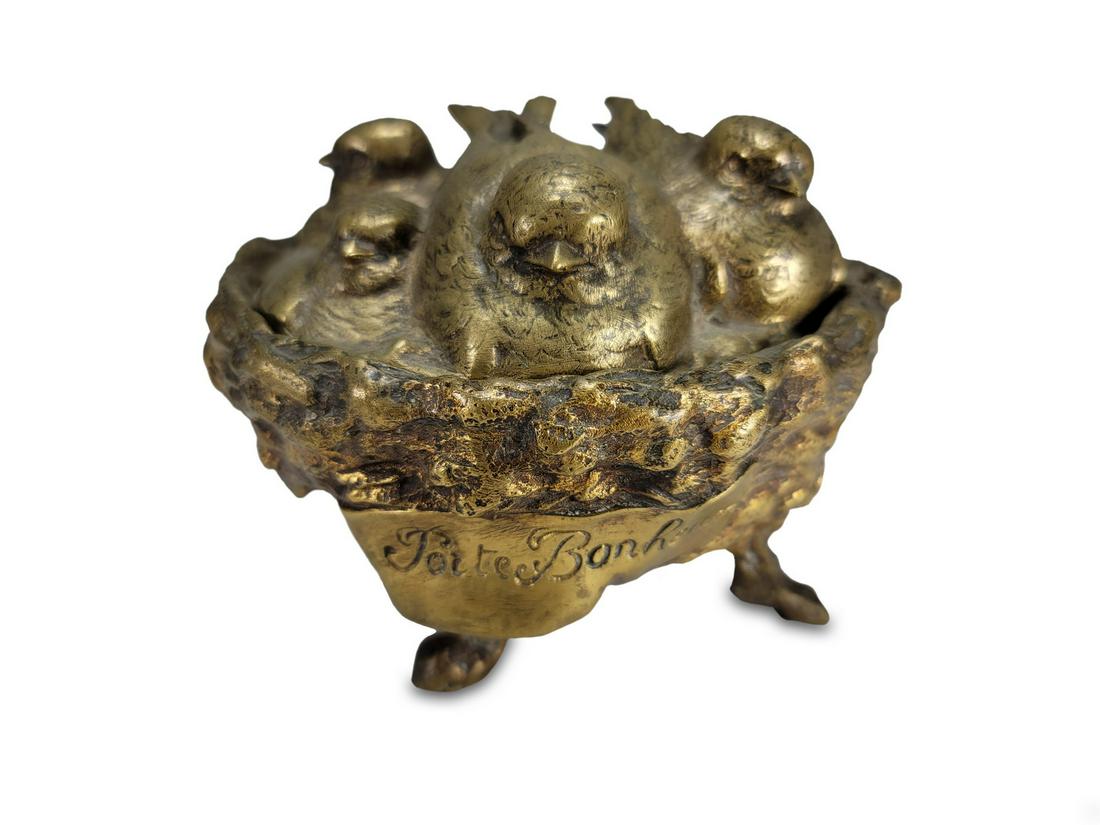 Antique French bronze box signed by J. Martin (1 of 7)