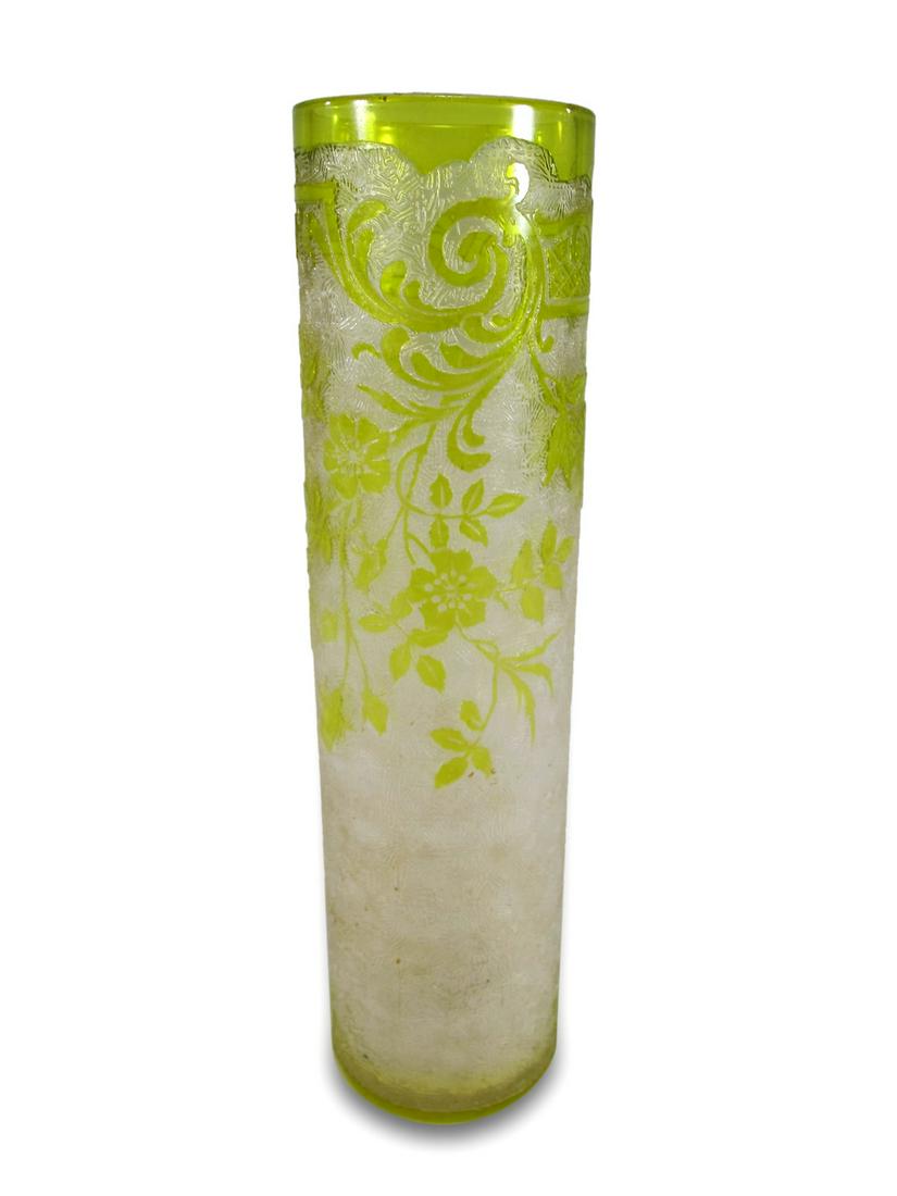 Antique French small glass vase (1 of 5)