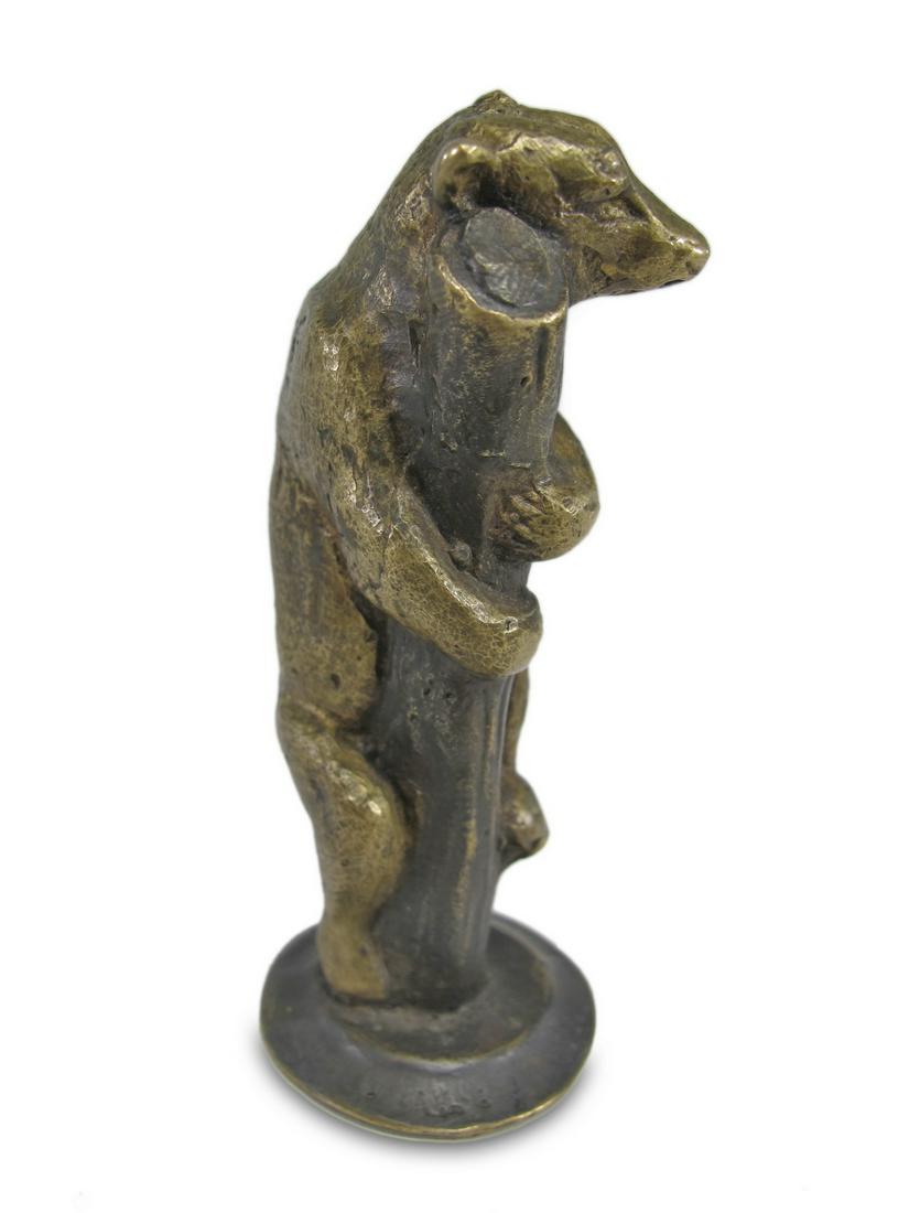 Antique bronze bear sculpture seal (1 of 4)