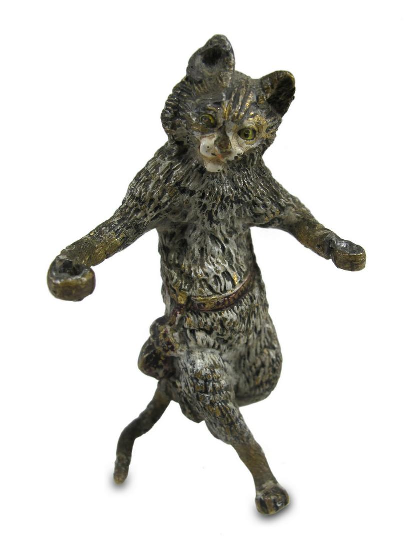 Antique Vienna bronze cat statue (1 of 6)
