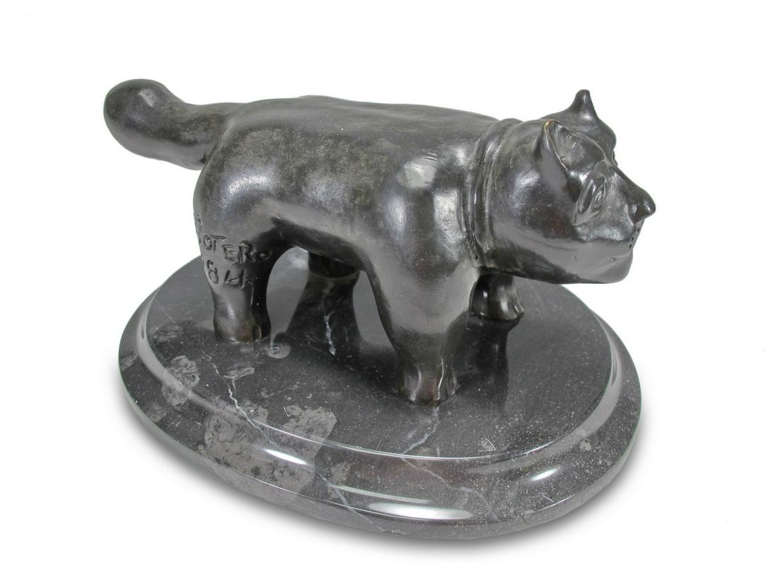 Signed Botero Cat bronze sculpture (1 of 6)