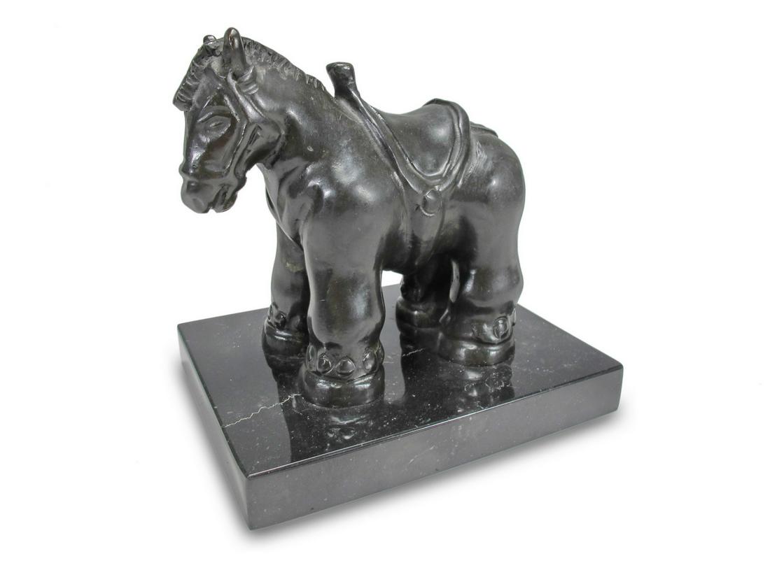 Signed Botero Horse bronze sculpture (1 of 4)