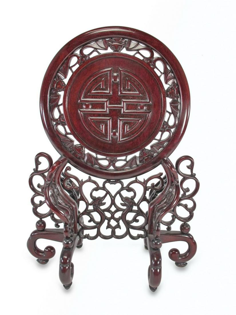 Chinese wooden carved table screen (1 of 5)