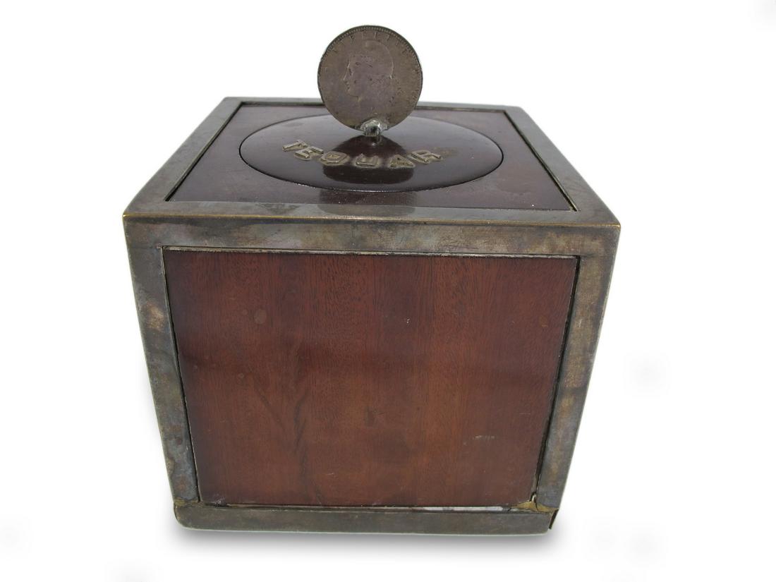 Vintage English wood & metal tea box (1 of 9)