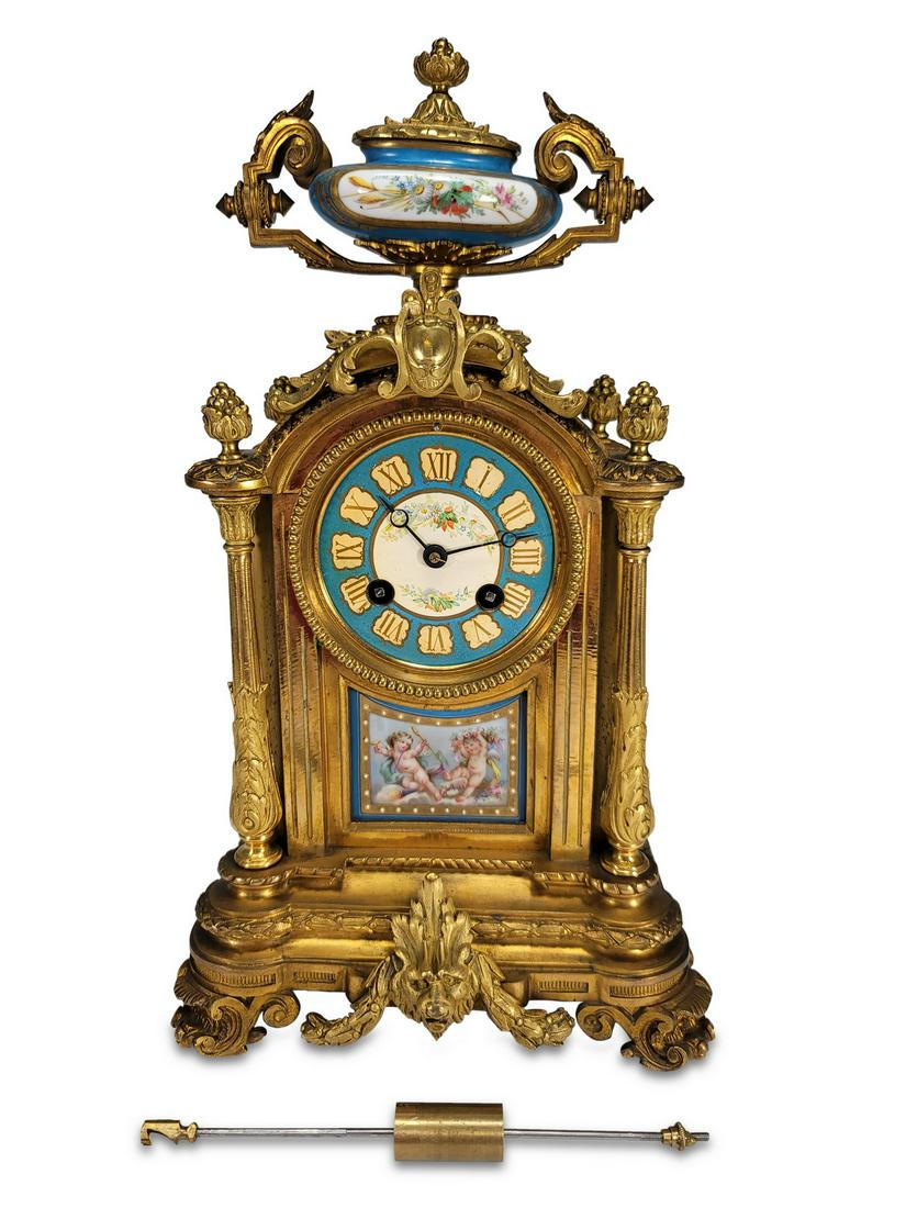 Antique French Sevres Japy Freres bronze & porcelain (1 of 8)