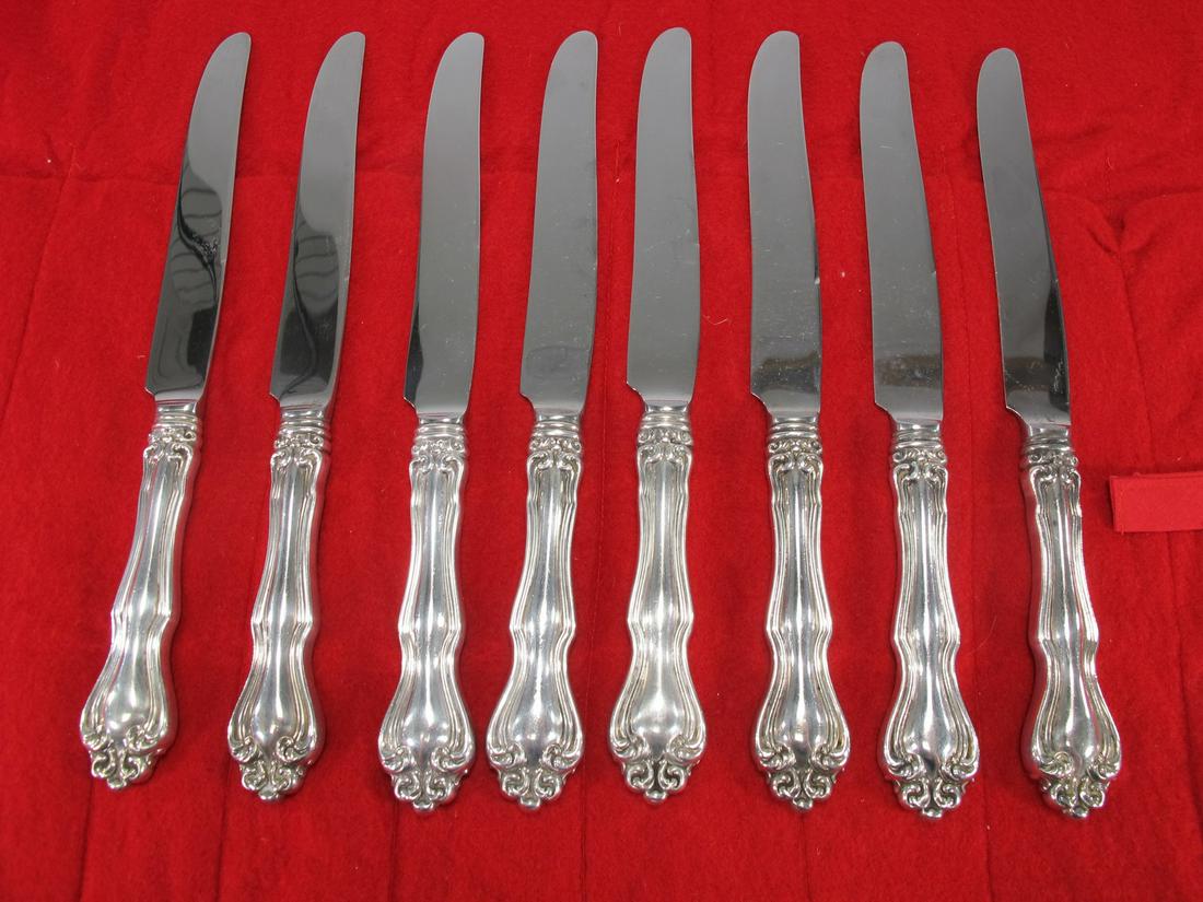 Set of 6 Sterling handle knives (1 of 4)