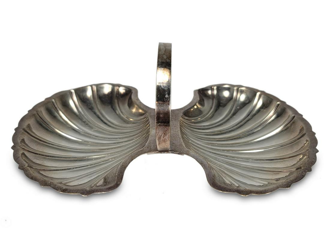 French Deschamps shell shape silverplate tray (1 of 5)