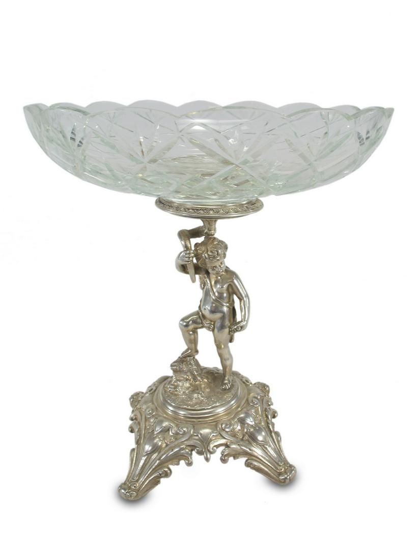 Vintage French silverplate & glass centerpiece (1 of 6)