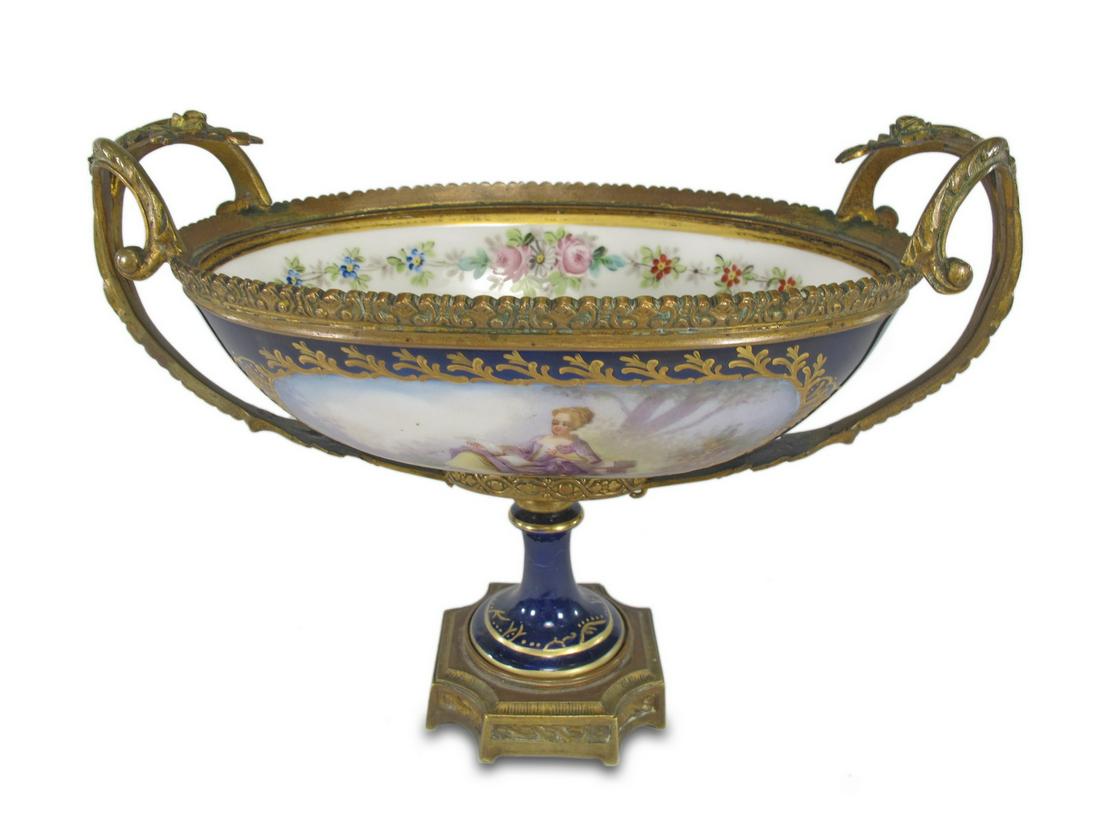 Antique French Sevres porcelain & bronze centerpiece (1 of 7)