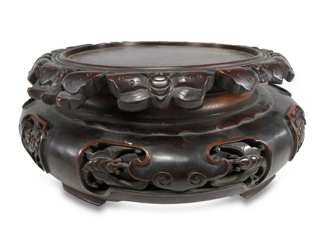 Antique Chinese wood base (1 of 5)