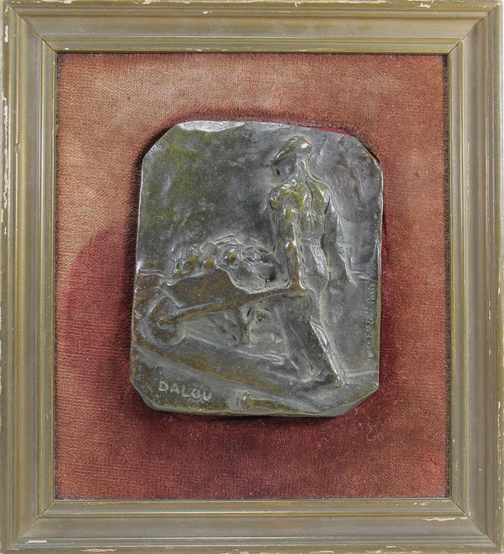 Jules DALOU (1838-1902), Susse Fres bronze plaque (1 of 5)