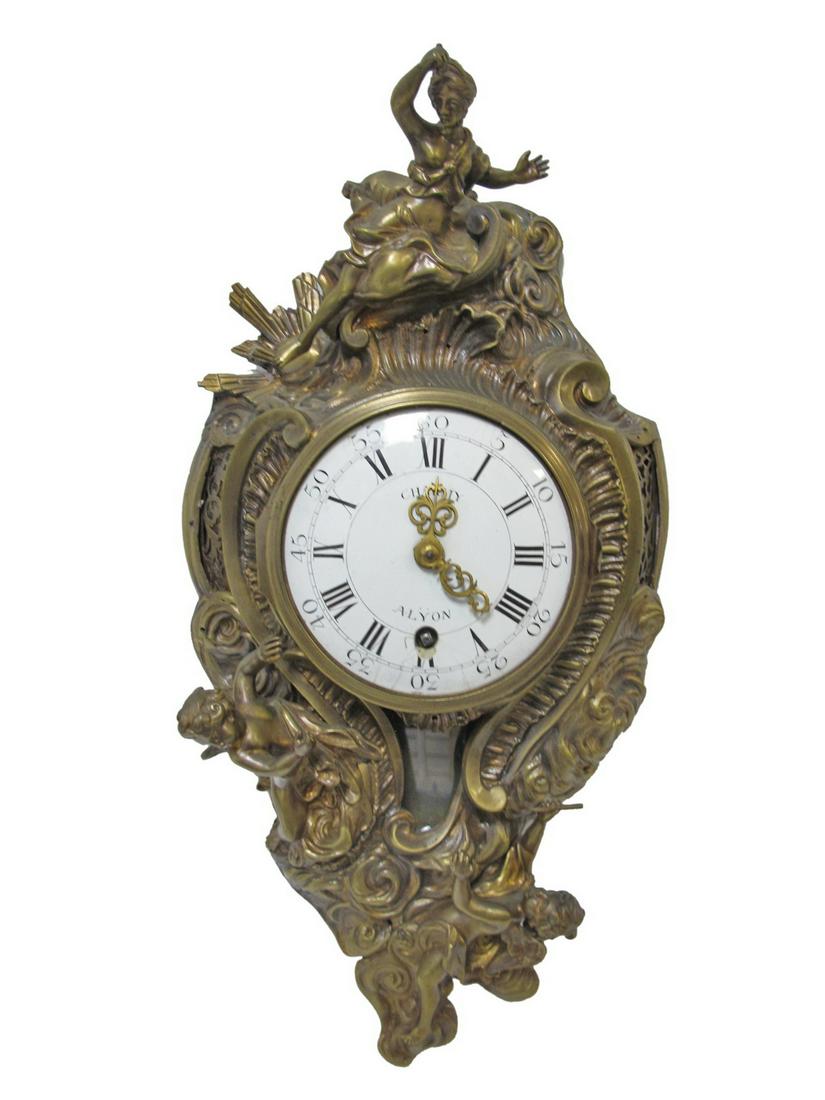 Marked Charmy Alion bronze wall clock (1 of 7)