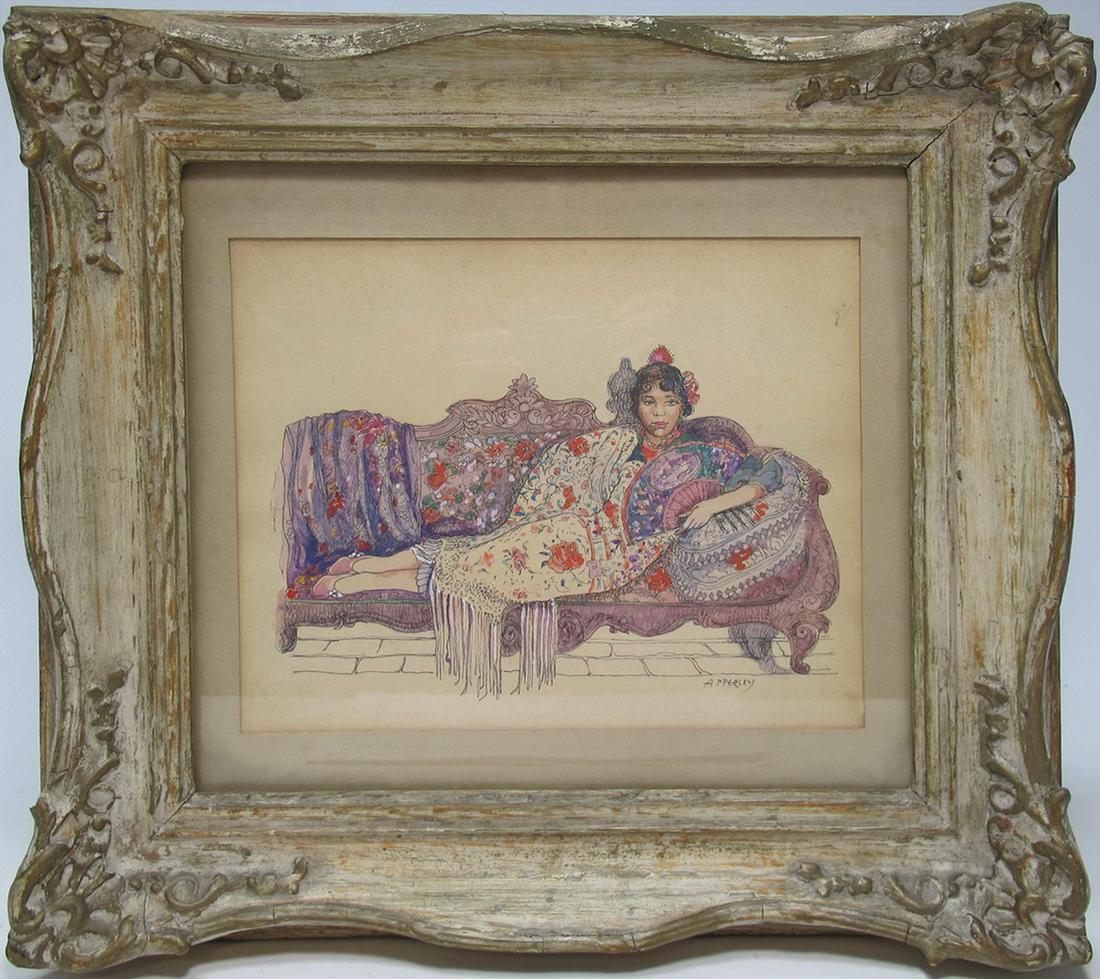 George Owen Wynne APPERLEY (1884-1960) watercolor (1 of 6)