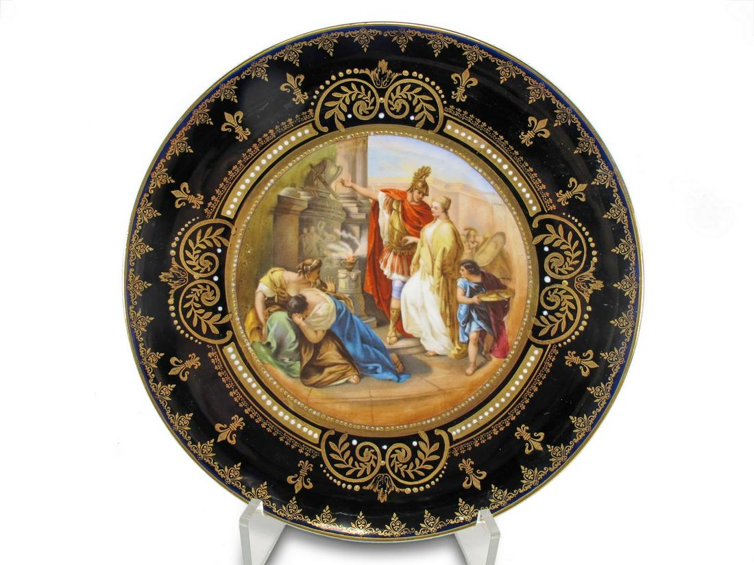 Old Vienna, Austria porcelain plate (1 of 5)