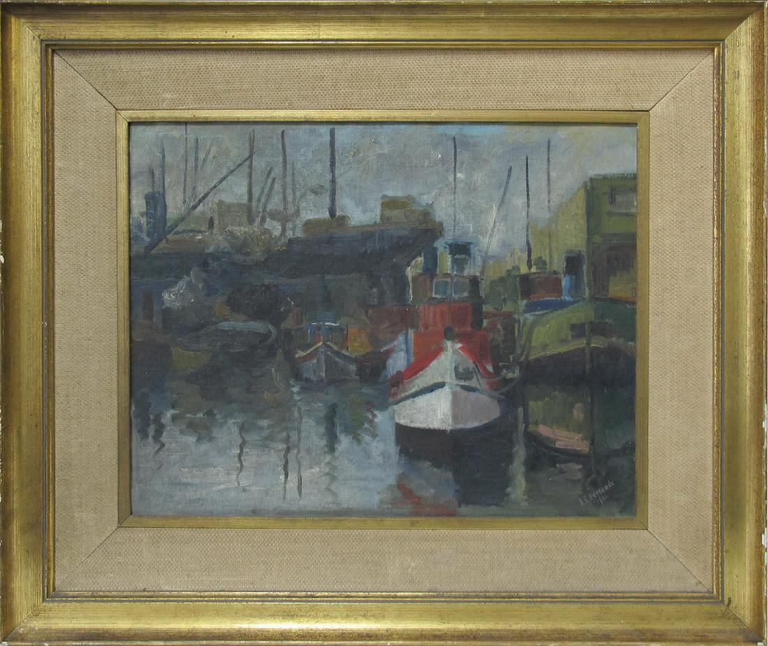 Antonio FERRANDO, 1961 oil on board: Antonio FERRANDO, 1961 oil on board. 24 H x 27 3/4 W including frame. 15 5/8 H x 19 1/2 W without frame. ANY INVOICE OVER $ 2,000.00 WE WILL ACCEPT PAYMENTS ONLY THROUGH CHECK OR BANK WIRE TRANSFER, S