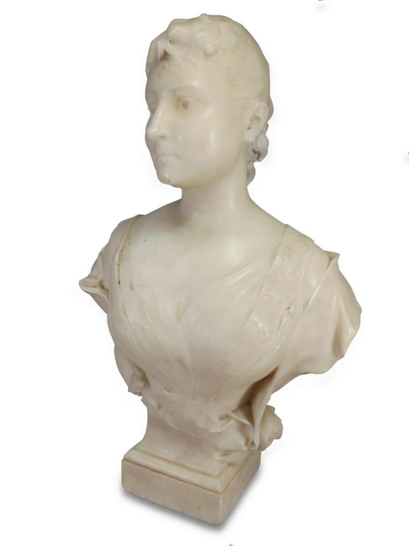 Jules P. ROULLEAU (1855-1895) marble bust (1 of 6)
