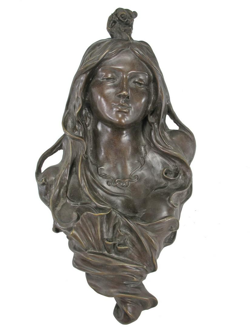 Antique French bronze wall sculpture (1 of 5)