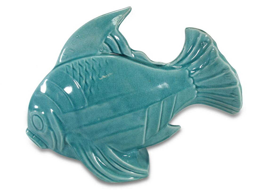 Lejan, France Art Deco ceramic fish statue (1 of 4)