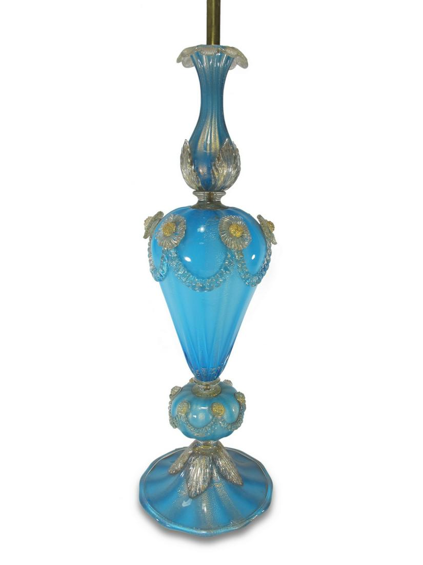 Italian Venetian Murano glass table lamp (1 of 5)