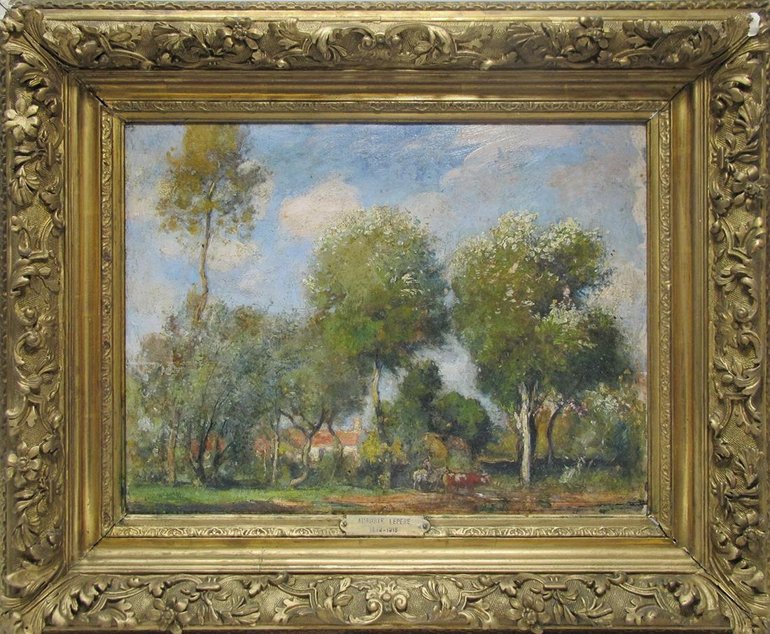 Auguste LEPERE (1849-1918) French oil on wood (1 of 8)