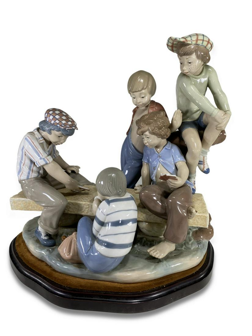 Lladro, Nao Spain kids playing porcelain statue (1 of 5)