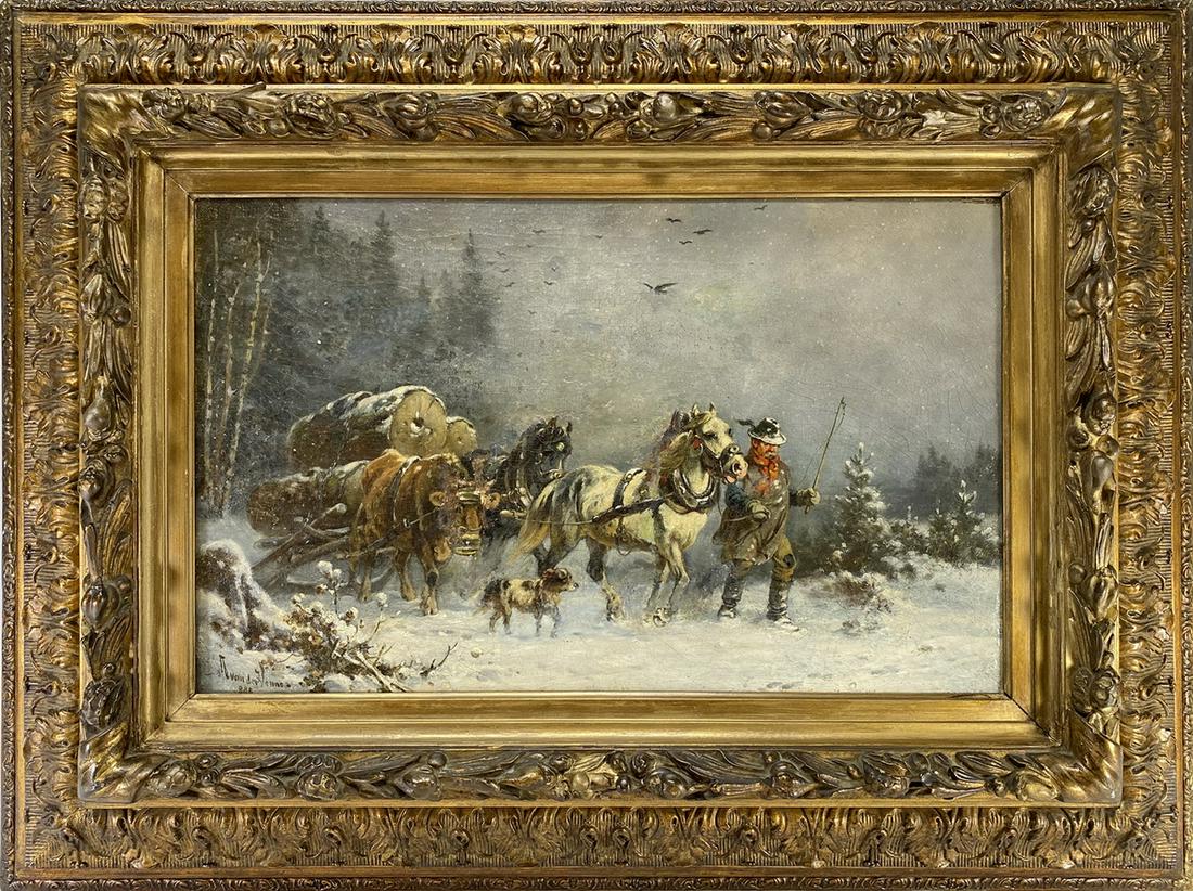 Adolf VAN DER VENNE (1828-1911) Austrian oil on canvas (1 of 5)