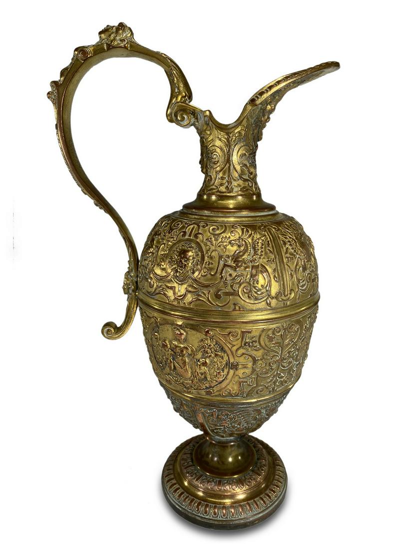 Antique French bronze pitcher (1 of 8)
