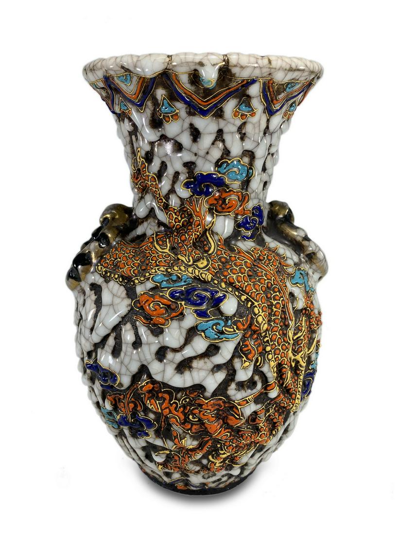 Antique Chinese ceramic vase, signed (1 of 7)