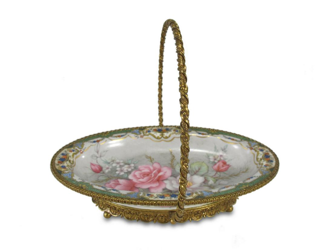 TK Thun Czechoeslovakia porcelain & bronze basket (1 of 6)
