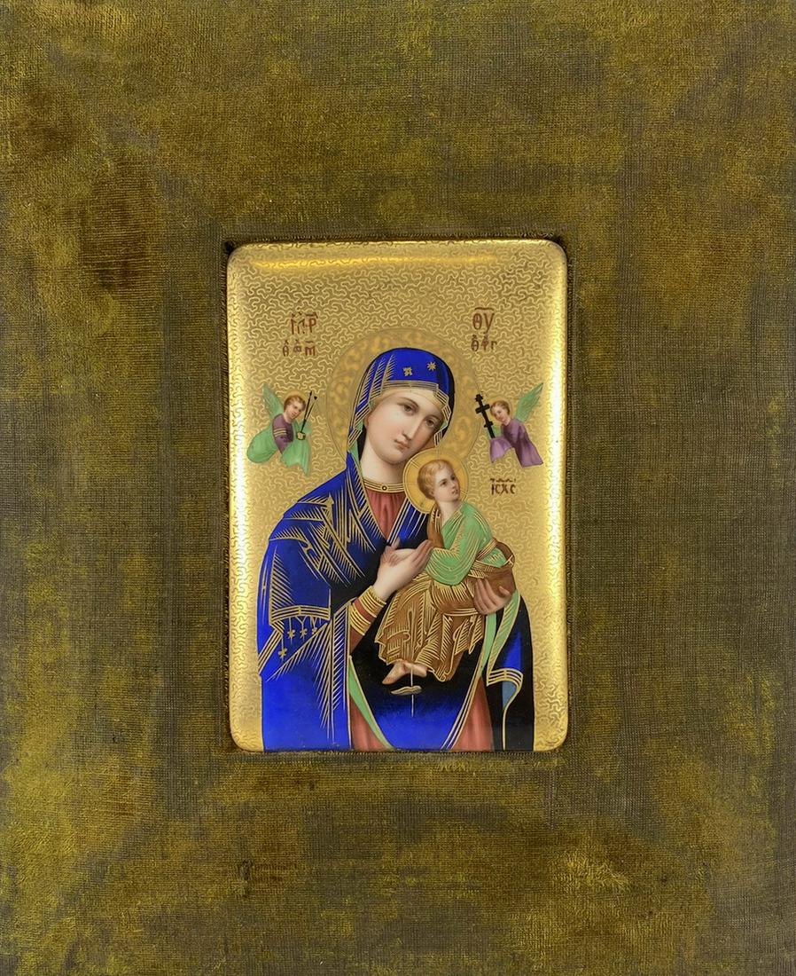 Antique Russian porcelain Icon (1 of 4)