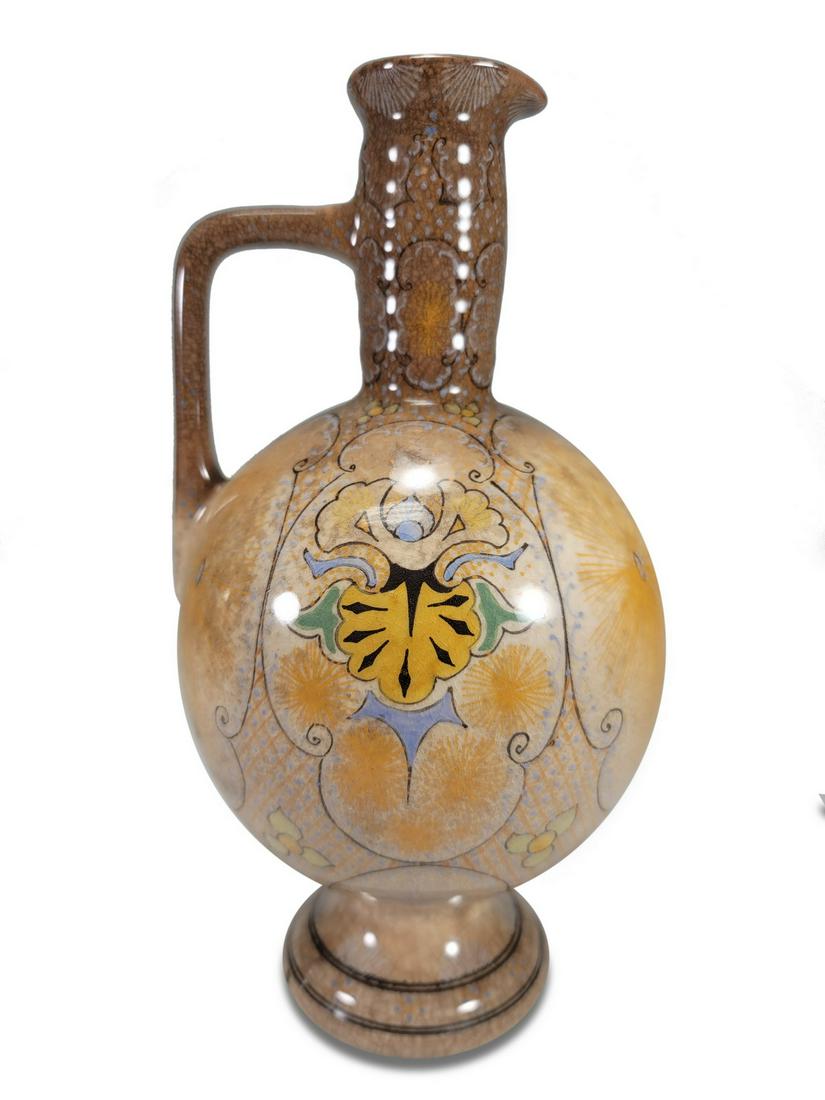Gouda, Holland porcelain pitcher signed by Helene G (1 of 5)