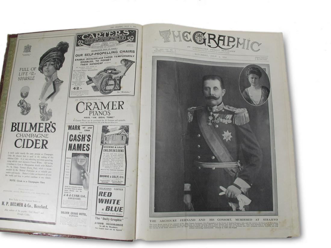 The Graphic, 1914 British weekly newspaper book (1 of 7)