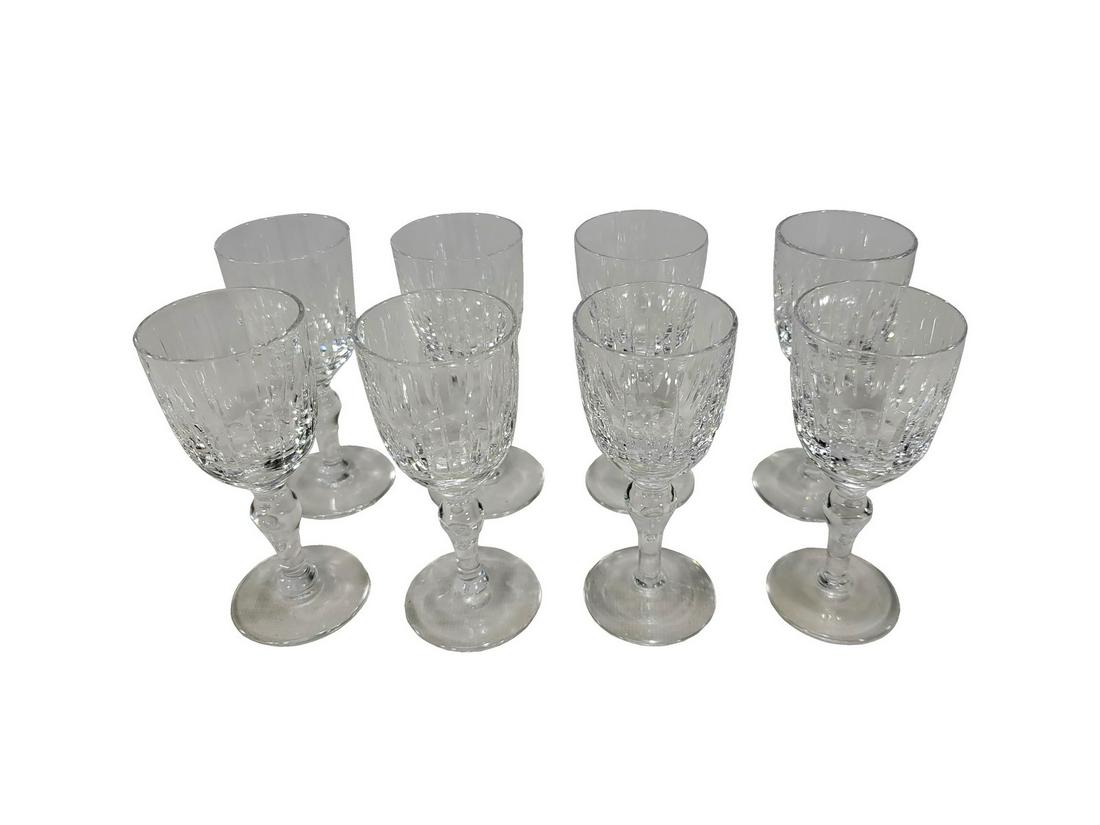 Stuart, England set of 8 cut crystal liquor glasses (1 of 3)