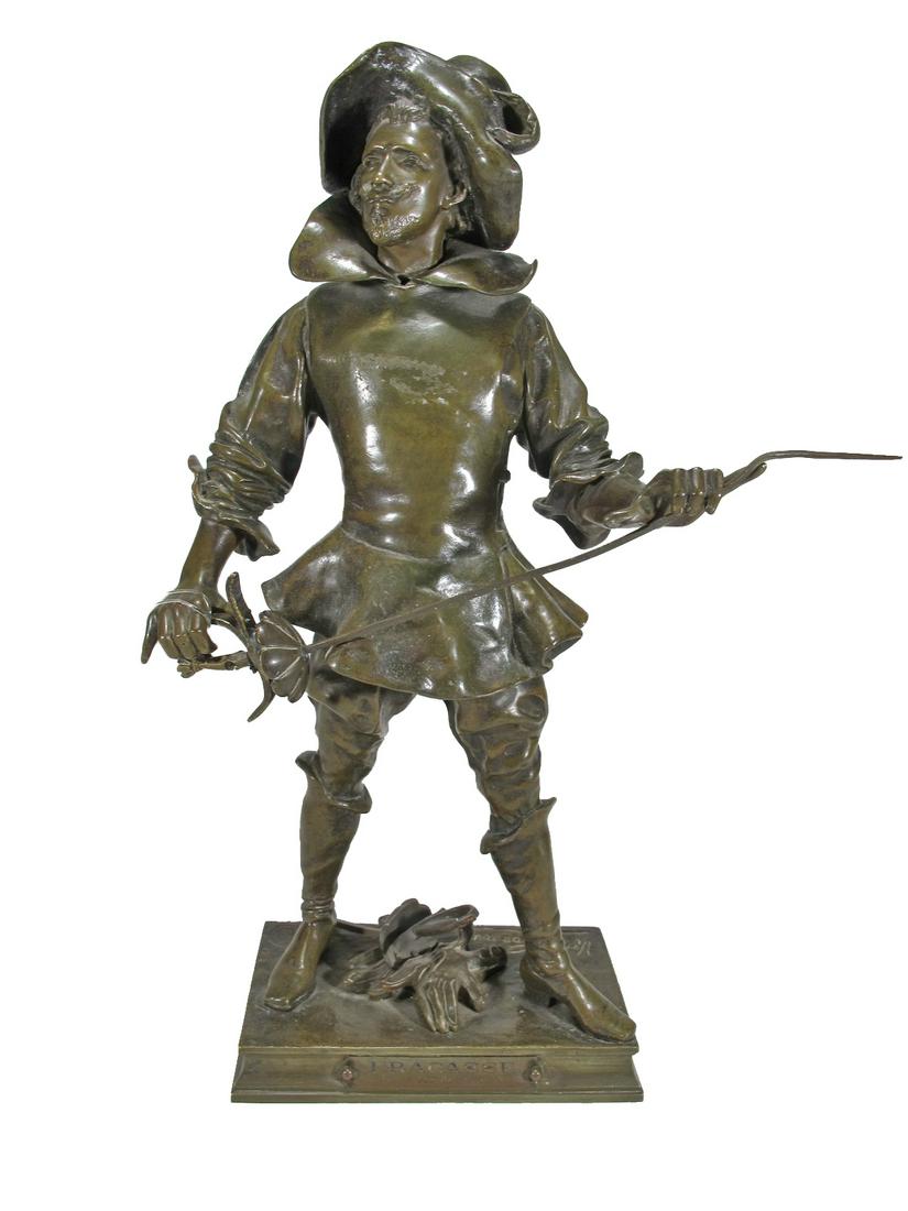 Charles VITAL-CORNU (1851/53-1927) Fracasse bronze: Charles VITAL-CORNU (1851/53-1927) title: Fracasse, bronze sculpture. 13 3/4 H x 8 1/2 W x 4 1/4 D. TO SHIP THIS ITEM IN USA OR INTERNATIONAL, PLEASE CONTACT THE SHIPPERS : 1) UPS store1937- David Rei