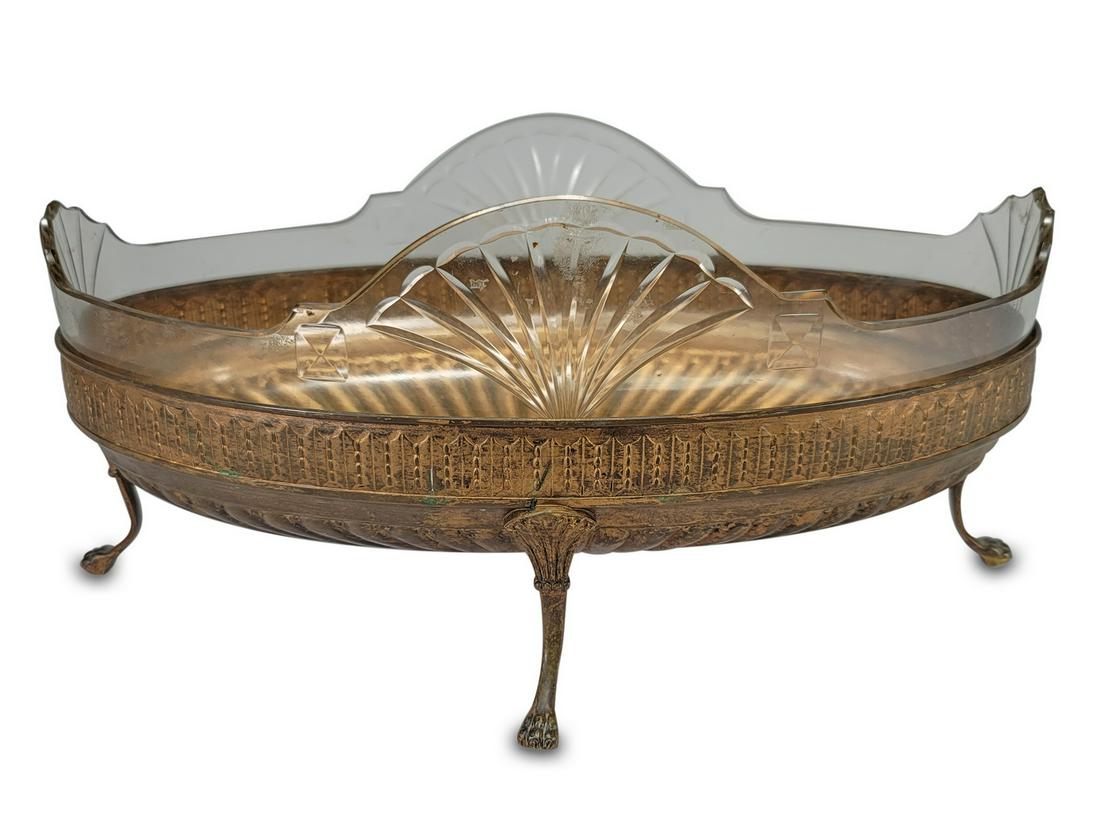 Art Deco German metal & glass centerpiece (1 of 6)