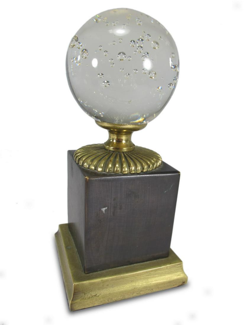Italian Murano ball on a brass pedestal (1 of 3)