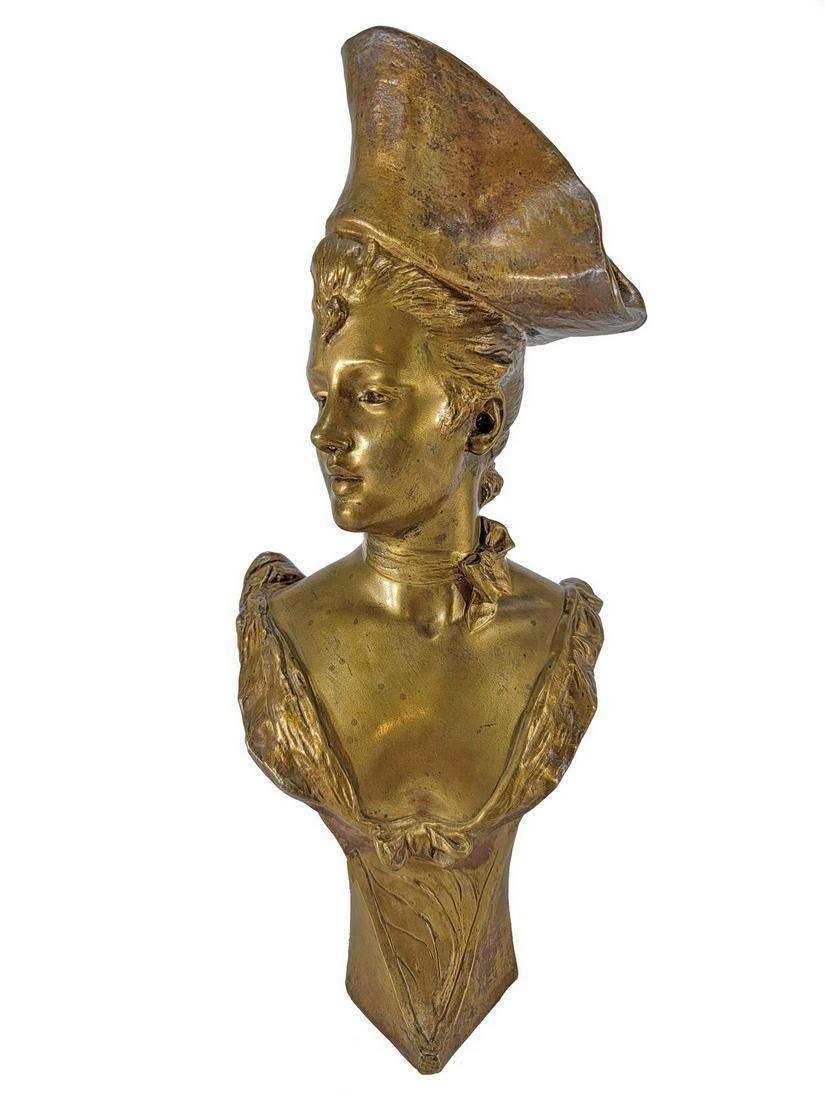 Georges Van der Straeten (1856-1928) Theresa bronze sculpture (1 of 7)