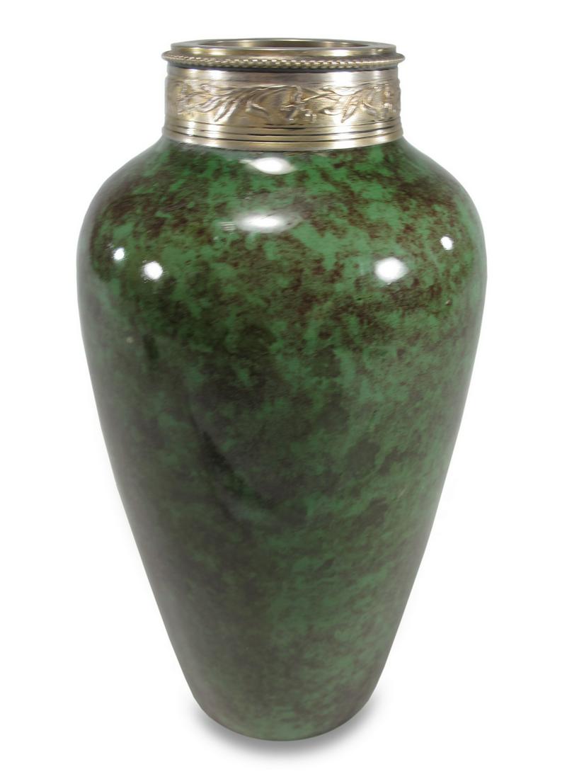 French Sevres silver & porcelain vase (1 of 5)