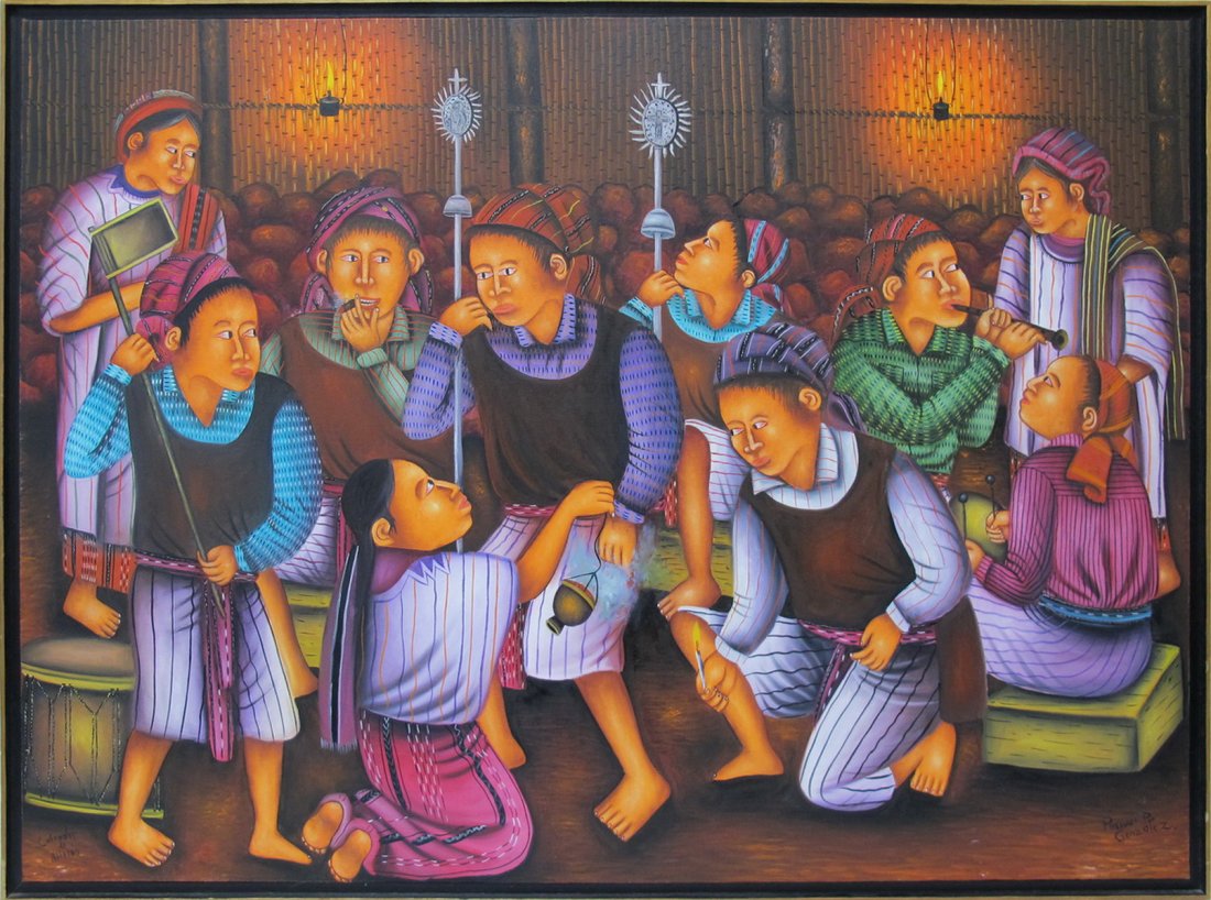 Pascual Pur Gonzalez Mayan-Guatemala Naive painting (1 of 7)