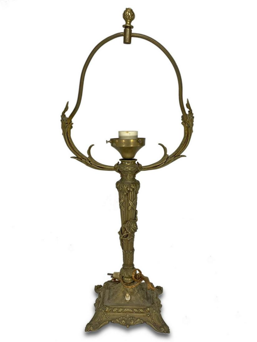 Antique French bronze lamp base (1 of 5)