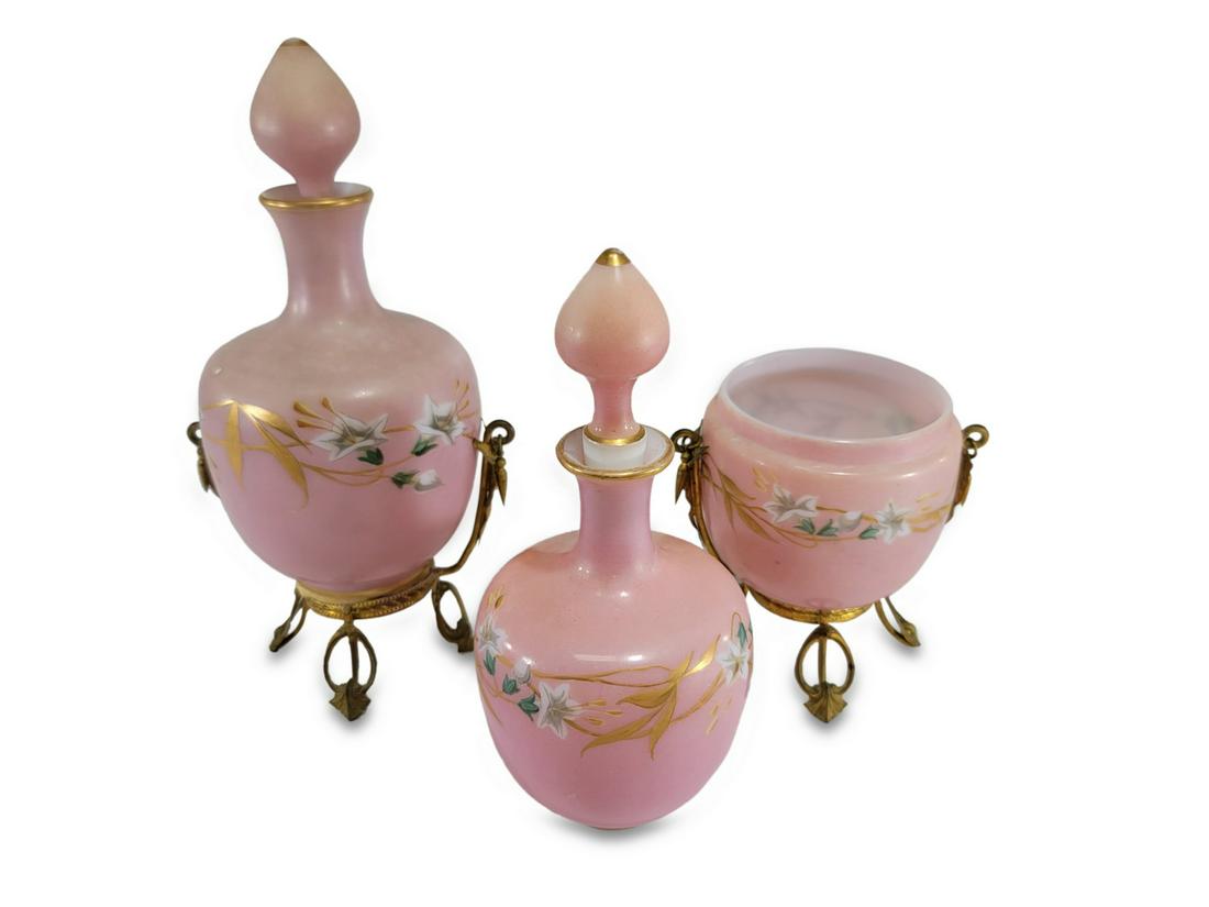 Vintage opaline vanity set (1 of 5)